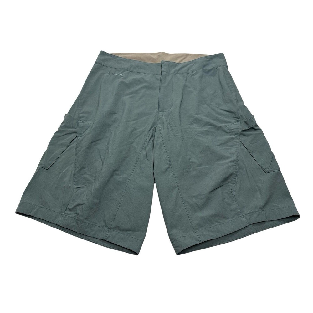 Men's Mammut Cargo Hiking Nylon Blend Shorts 12" Size 34 (50) Teal #1033161